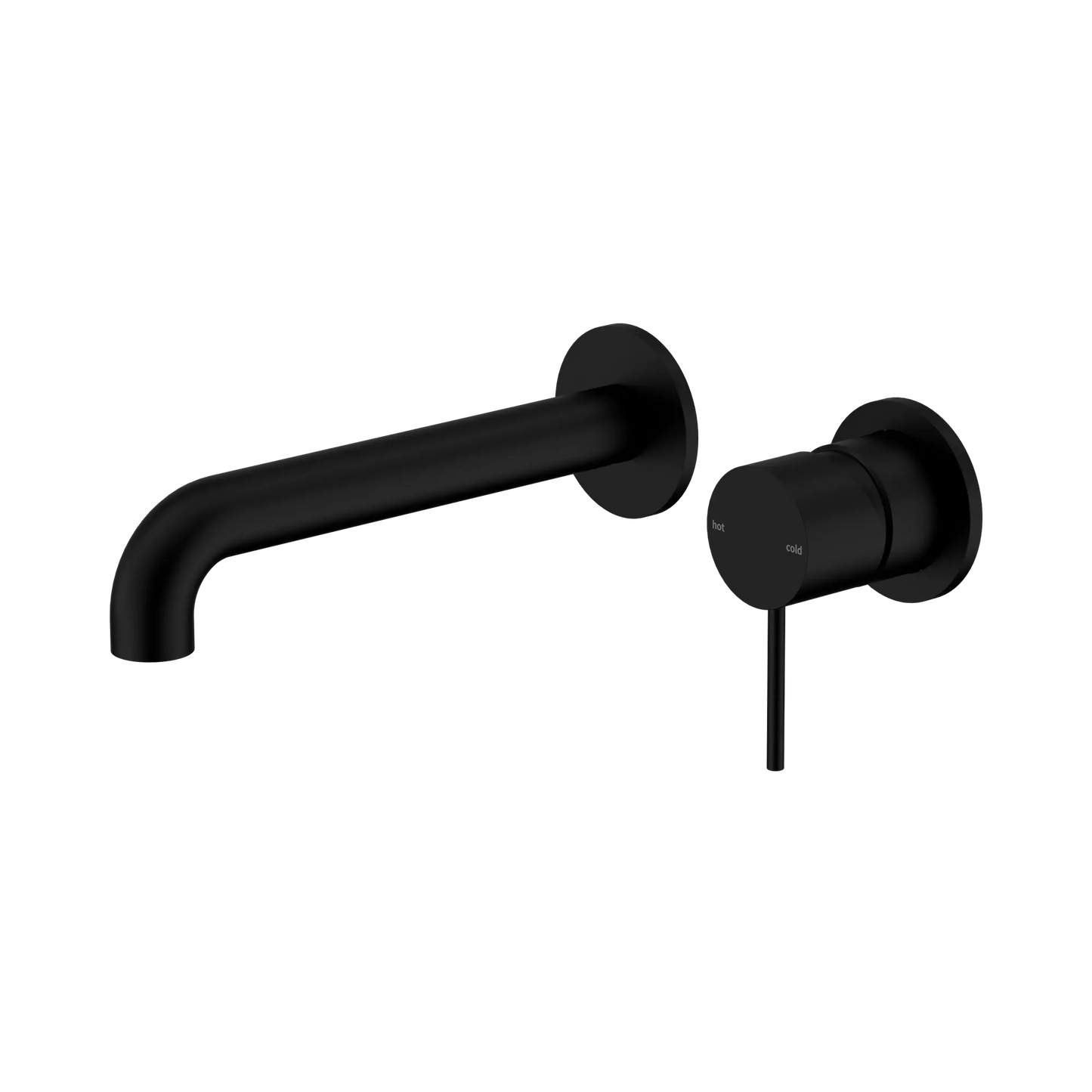 Mecca Wall Basin/Bath Mixer Separate Back Plate 160mm Matte Black
