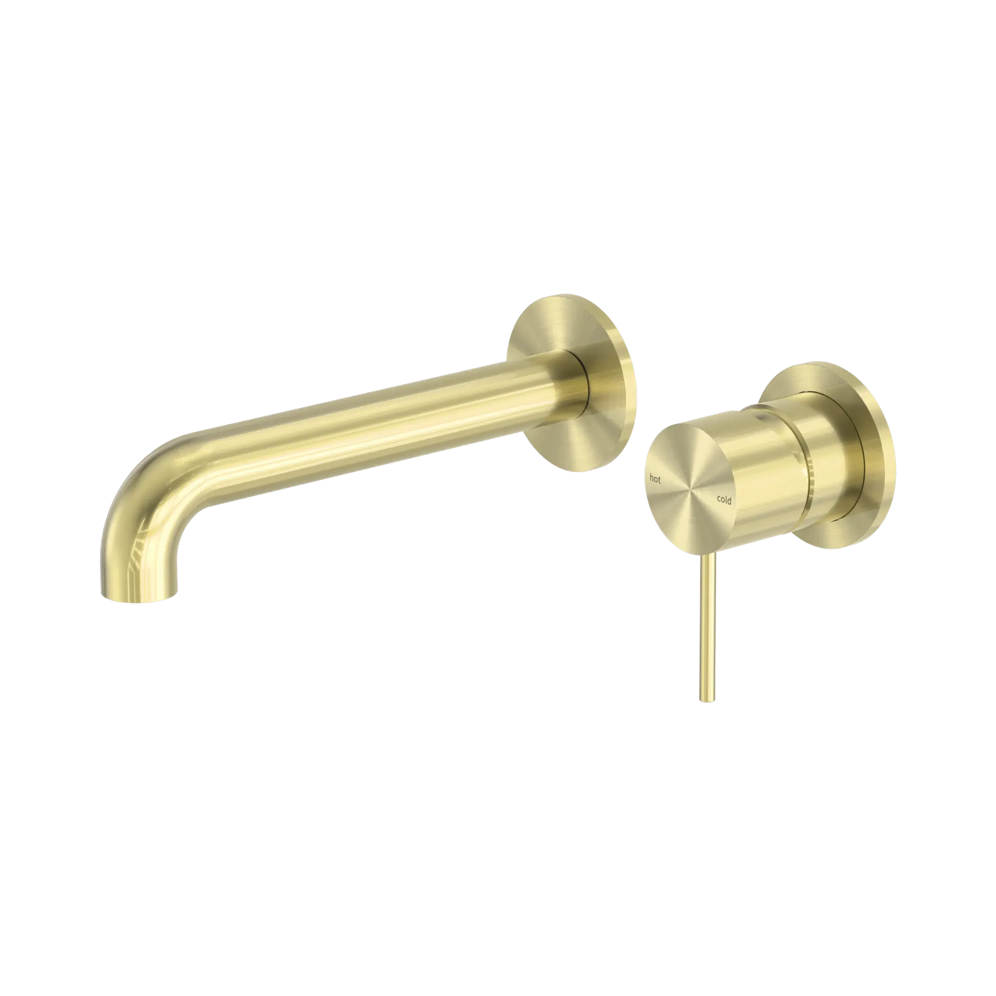 Mecca Wall Basin/Bath Mixer Separate Back Plate 185mm Brushed Gold