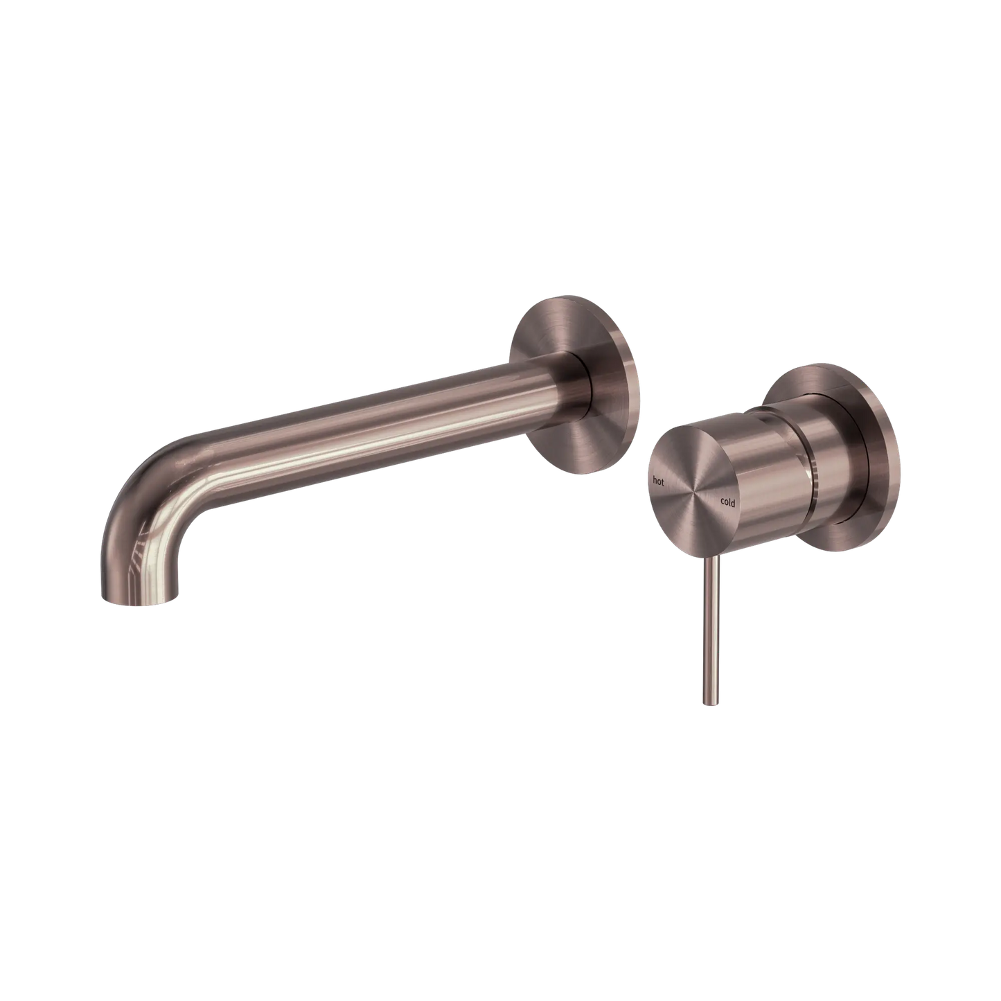 Mecca Wall Basin/Bath Mixer Separate Back Plate 185mm Brushed Bronze