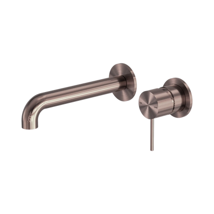 Mecca Wall Basin/Bath Mixer Separate Back Plate 185mm Brushed Bronze