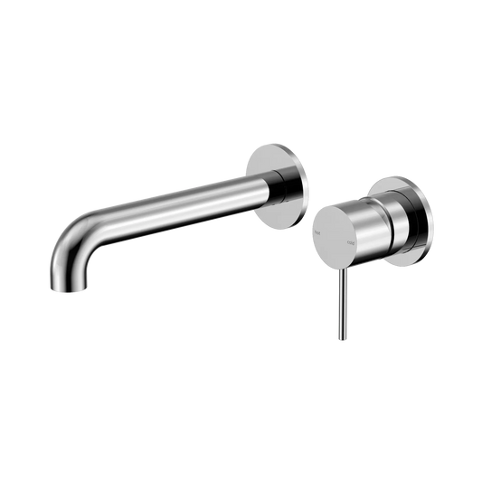 Mecca Wall Basin/Bath Mixer Separate Back Plate 185mm Chrome