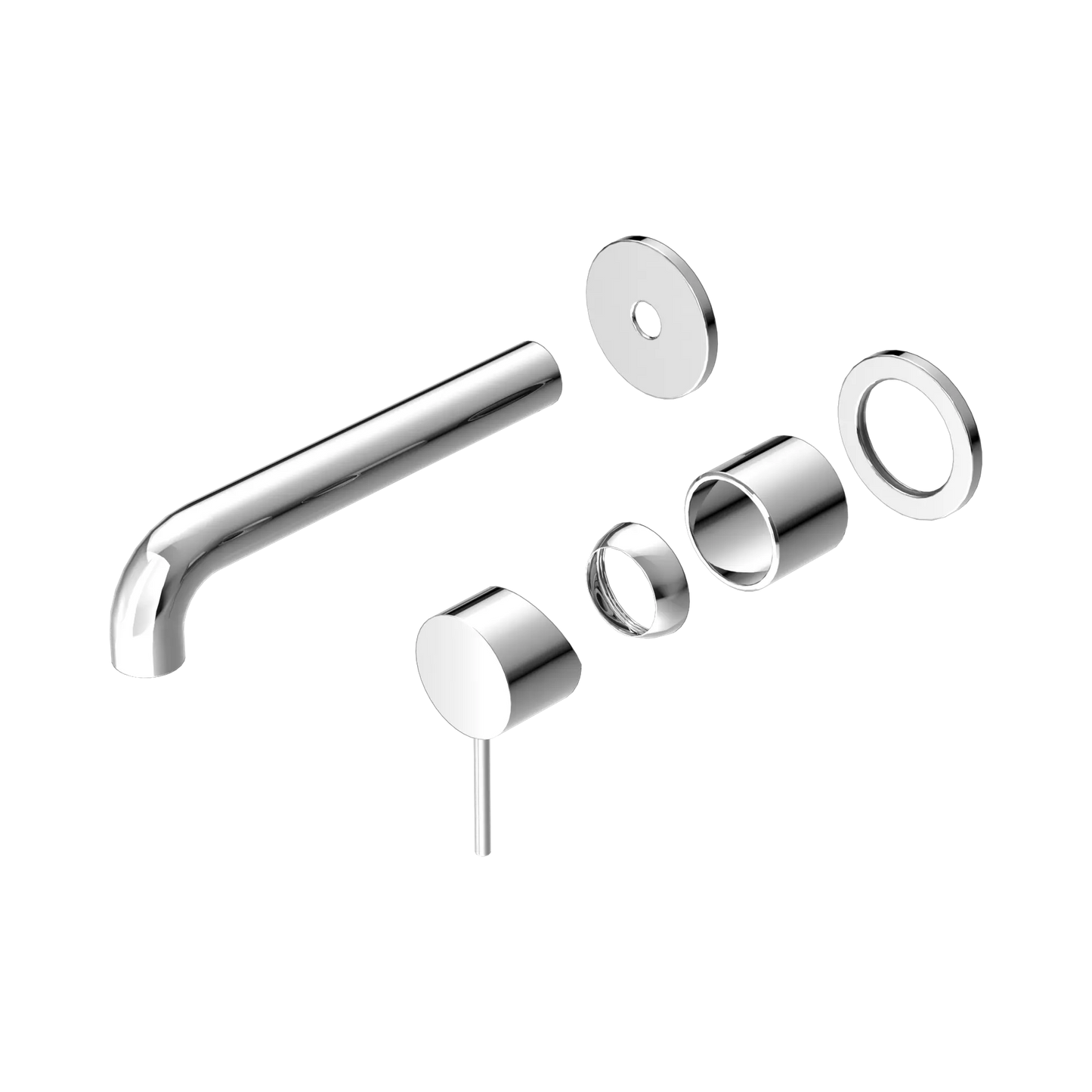 Mecca Wall Basin/Bath Mixer Separate Back Plate 185mm Trim Kits Only Chrome