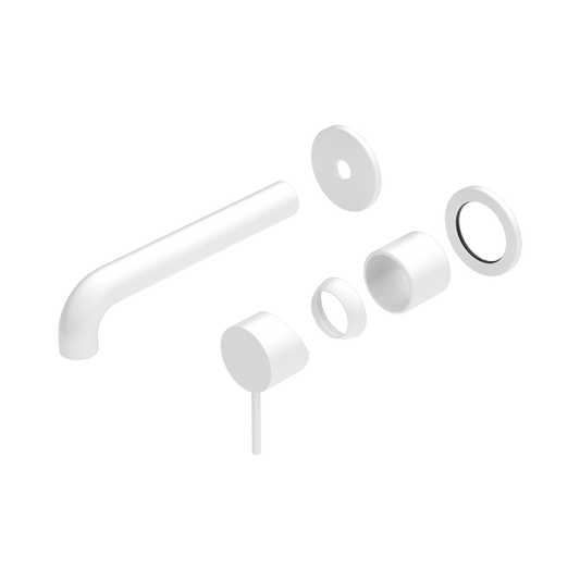 Mecca Wall Basin/Bath Mixer Separate Back Plate 185mm Trim Kits Only Matte White