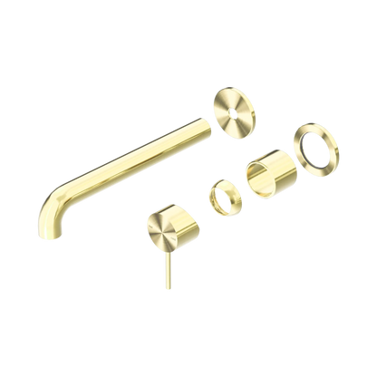 Mecca Wall Basin/Bath Mixer Separate Back Plate 230mm Trim Kits Only Brushed Gold