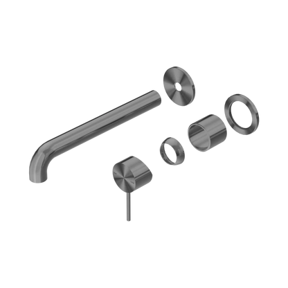 Mecca Wall Basin/Bath Mixer Separate Back Plate 230mm Trim Kits Only Gun Metal