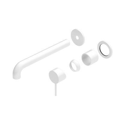 Mecca Wall Basin/Bath Mixer Separate Back Plate 230mm Trim Kits Only Matte White