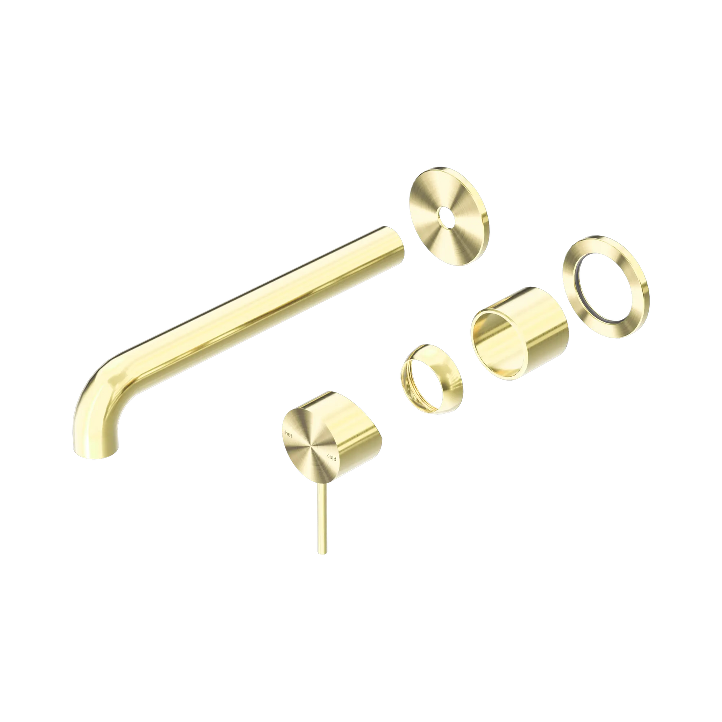 Mecca Wall Basin/Bath Mixer Separate Back Plate 260mm Trim Kits Only Brushed Gold