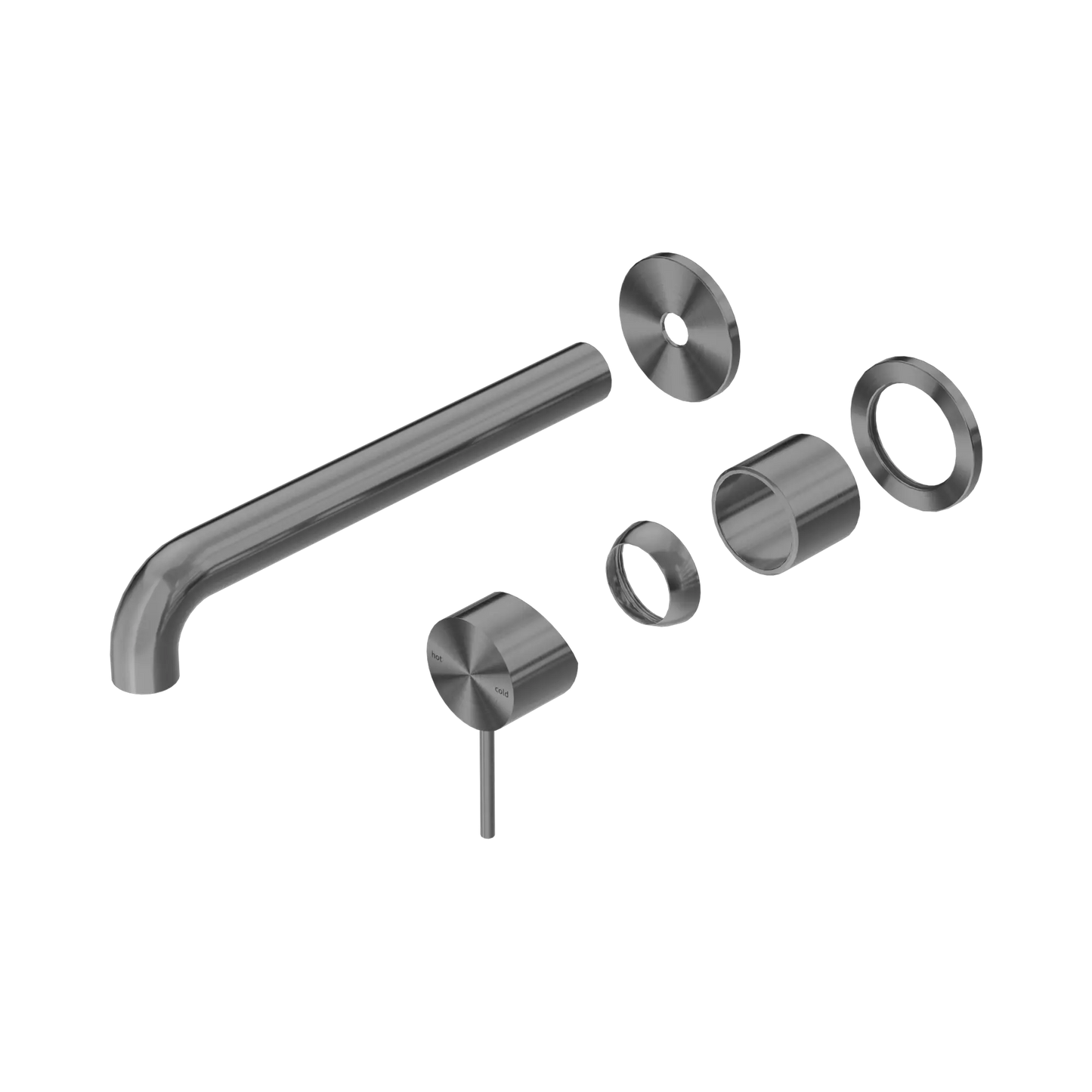Mecca Wall Basin/Bath Mixer Separate Back Plate 260mm Trim Kits Only Gun Metal