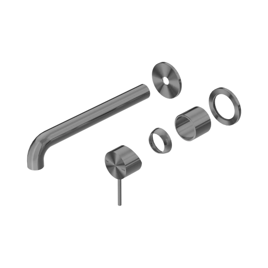 Mecca Wall Basin/Bath Mixer Separate Back Plate 260mm Trim Kits Only Gun Metal