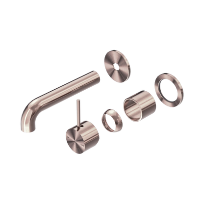Mecca Wall Basin/Bath Mixer Separate Back Plate Handle Up 120mm Trim Kits Only Brushed Bronze