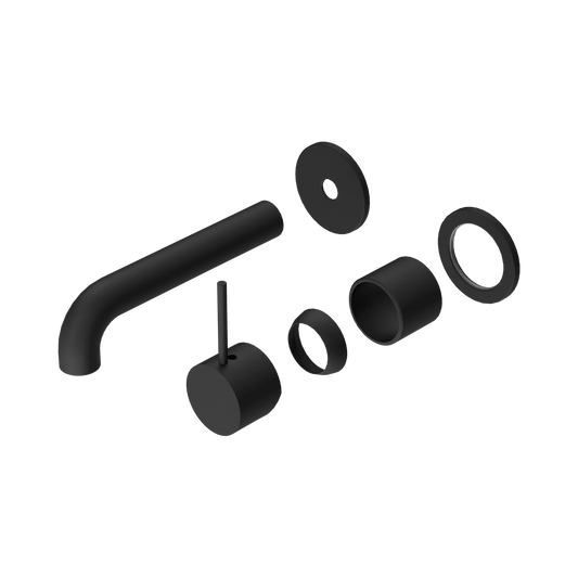 Mecca Wall Basin/Bath Mixer Separate Back Plate Handle Up 120mm Trim Kits Only Matte Black