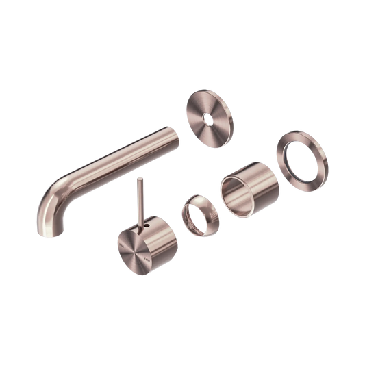 Mecca Wall Basin/Bath Mixer Separate Back Plate Handle Up 160mm Trim Kits Only Brushed Bronze