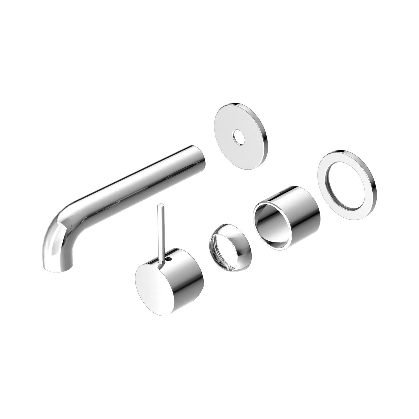 Mecca Wall Basin/Bath Mixer Separate Back Plate Handle Up 160mm Trim Kits Only Chrome