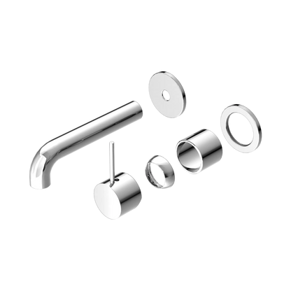 Mecca Wall Basin/Bath Mixer Separate Back Plate Handle Up 160mm Trim Kits Only Chrome