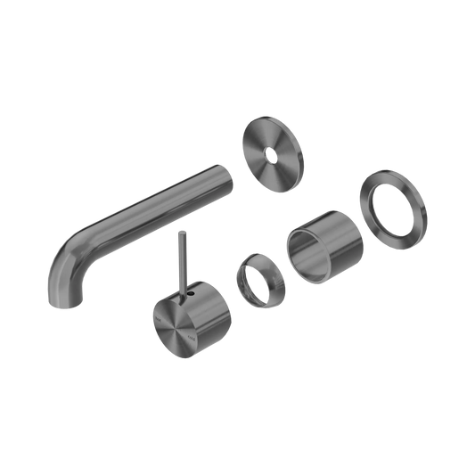 Mecca Wall Basin/Bath Mixer Separate Back Plate Handle Up 160mm Trim Kits Only Gun Metal