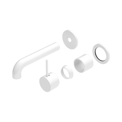 Mecca Wall Basin/Bath Mixer Separate Back Plate Handle Up 160mm Trim Kits Only Matte White