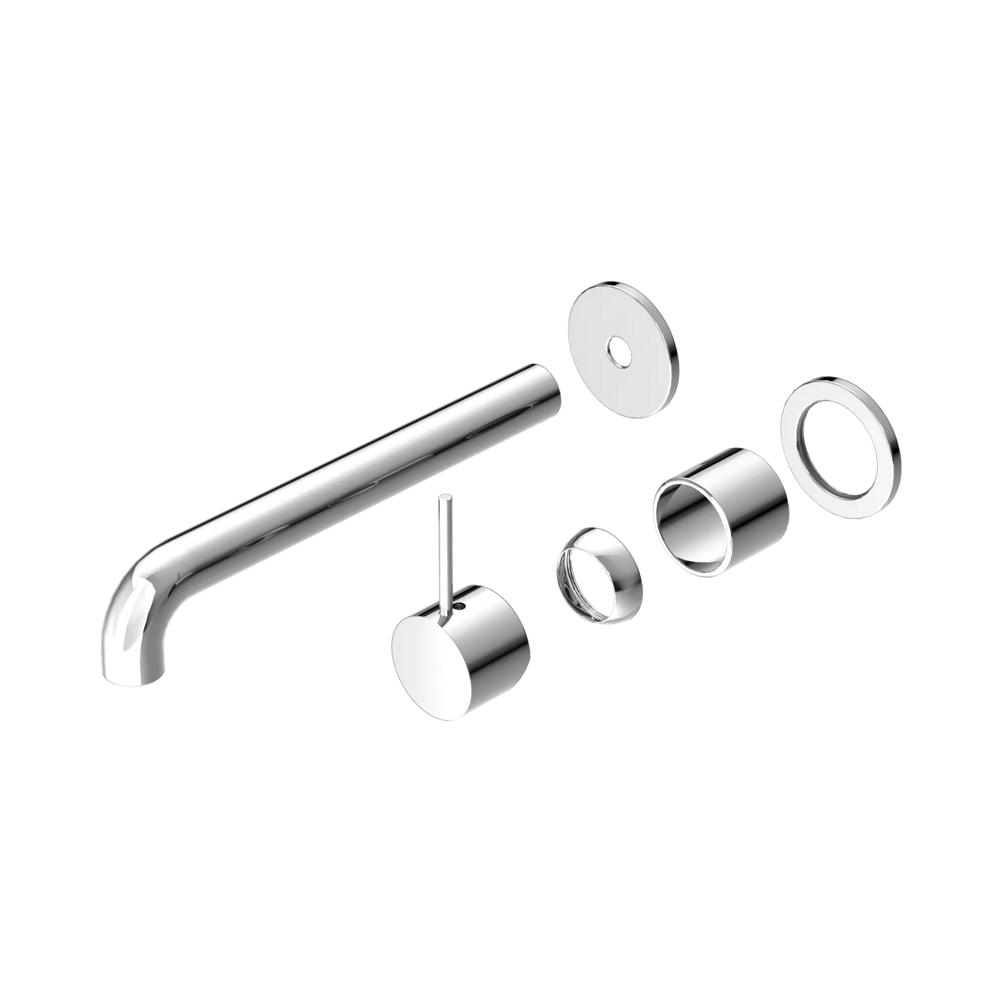 Mecca Wall Basin/Bath Mixer Separate Back Plate Handle Up 230mm Trim Kits Only Chrome