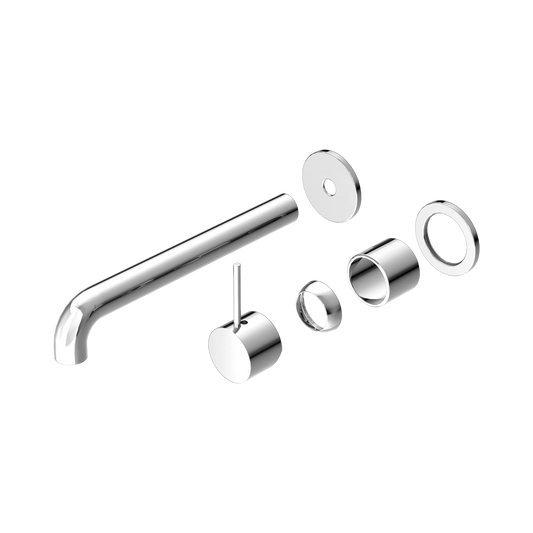 Mecca Wall Basin/Bath Mixer Separate Back Plate Handle Up 260mm Trim Kits Only Chrome