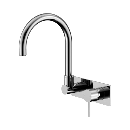 Mecca Wall Basin/Bath Mixer Swivel Spout Chrome