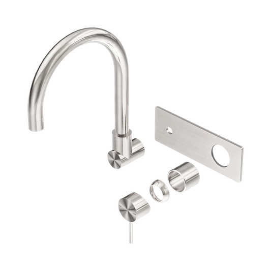 Mecca Wall Basin/Bath Mixer Swivel Spout Trim Kits Only Brushed Nickel