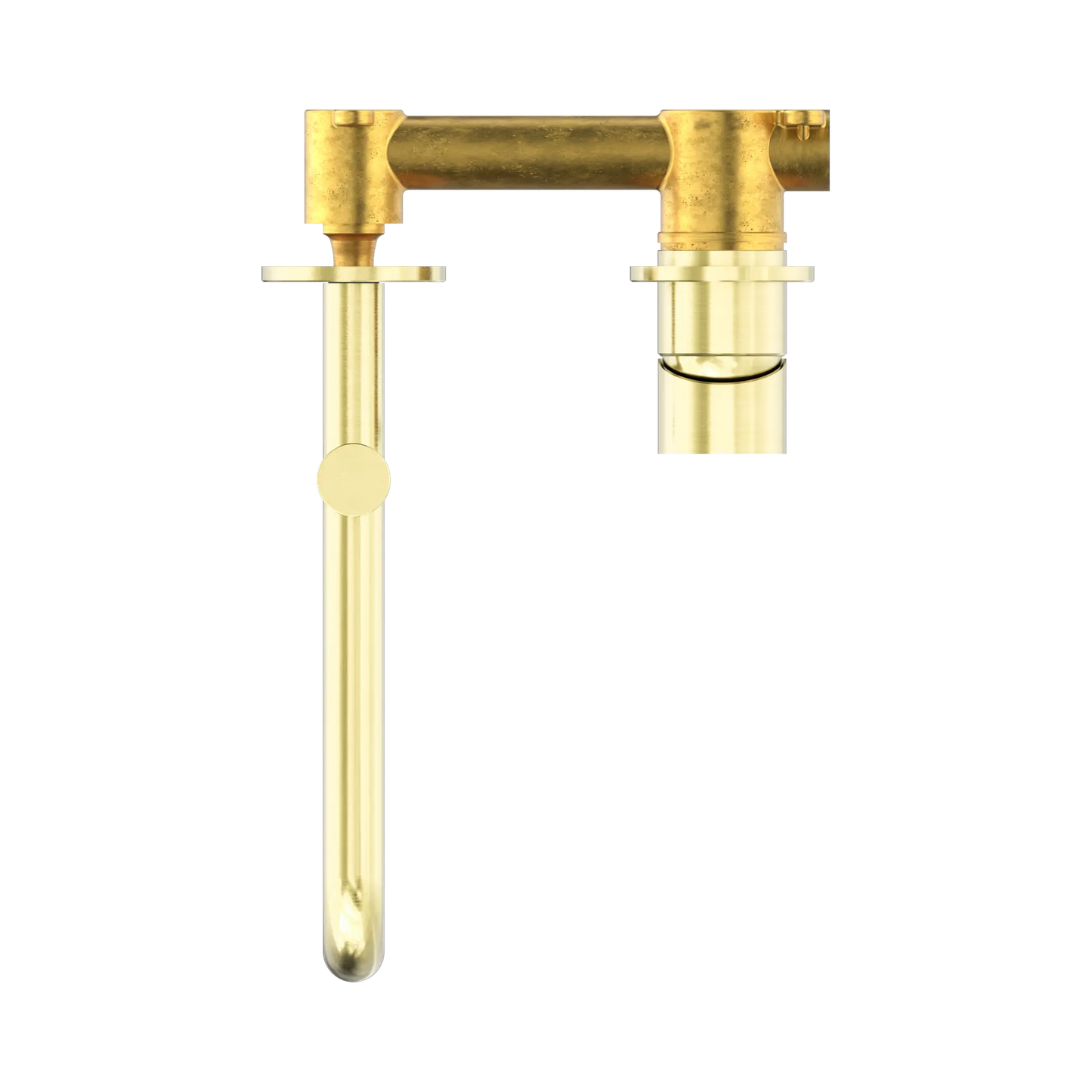 Mecca Wall Basin/Bath Mixer Swivel Spout 225mm Brushed Gold