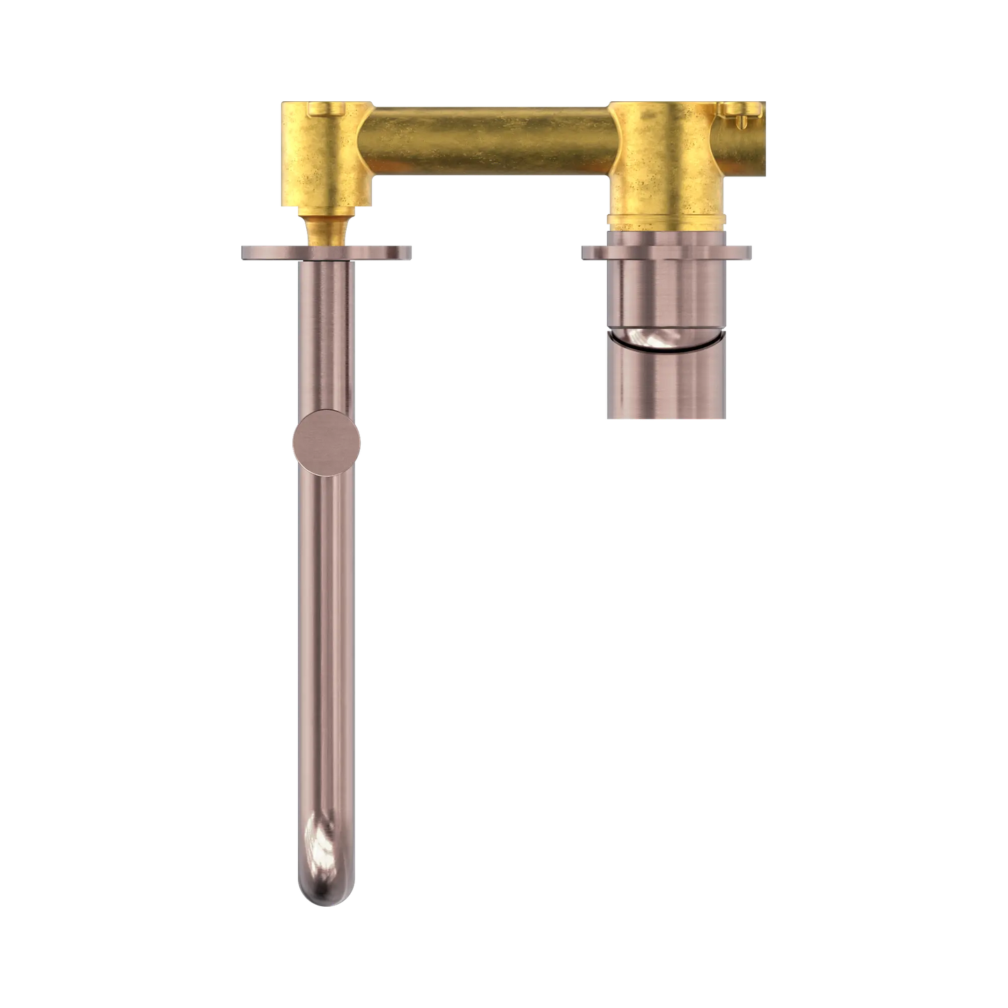 Mecca Wall Basin/Bath Mixer Swivel Spout 225mm Brushed Bronze