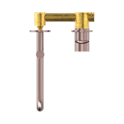 Mecca Wall Basin/Bath Mixer Swivel Spout 225mm Brushed Bronze