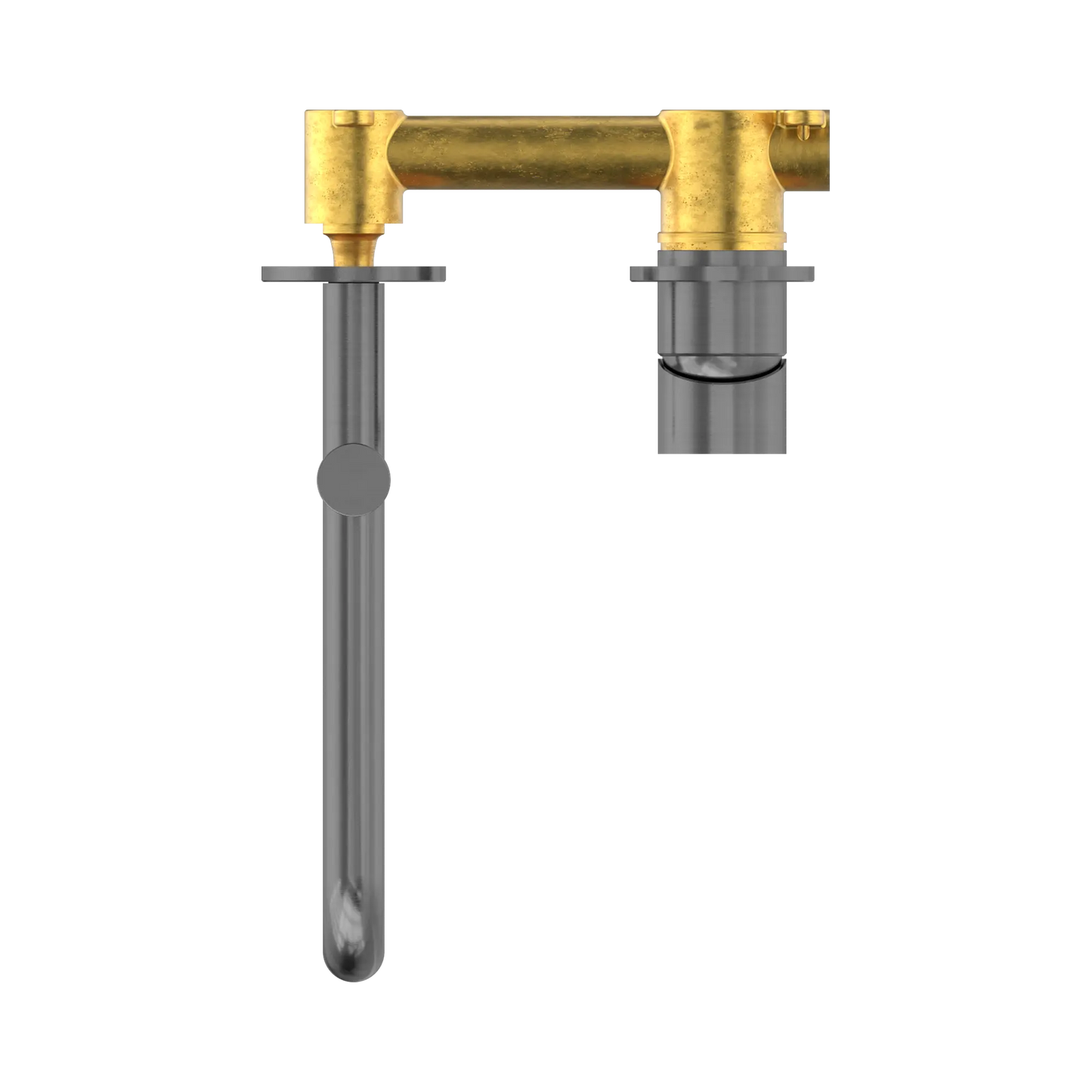 Mecca Wall Basin/Bath Mixer Swivel Spout 225mm Gun Metal