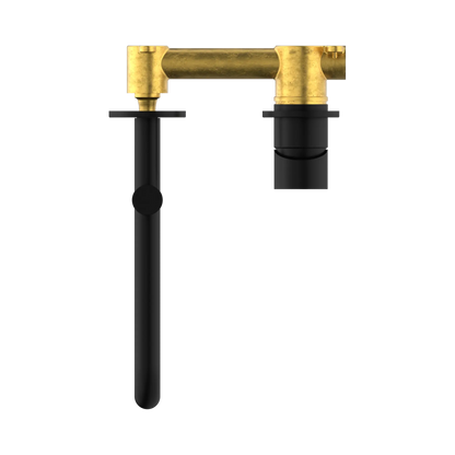 Mecca Wall Basin/Bath Mixer Swivel Spout 225mm Matte Black