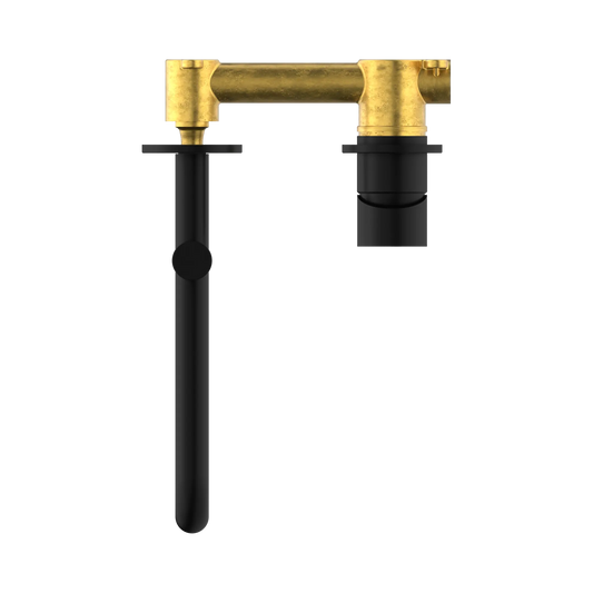 Mecca Wall Basin/Bath Mixer Swivel Spout 225mm Matte Black