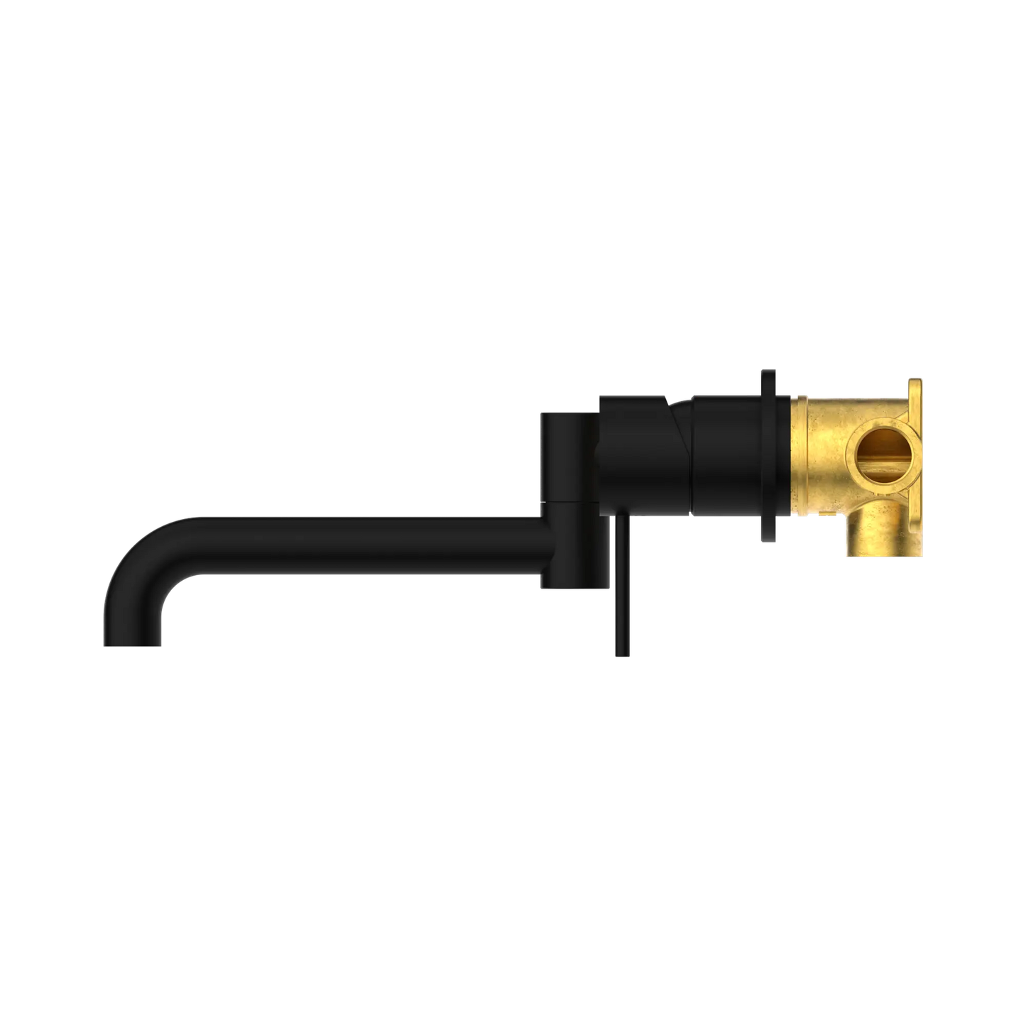 Mecca Wall Basin/Bath Mixer Swivel Spout 225mm Matte Black