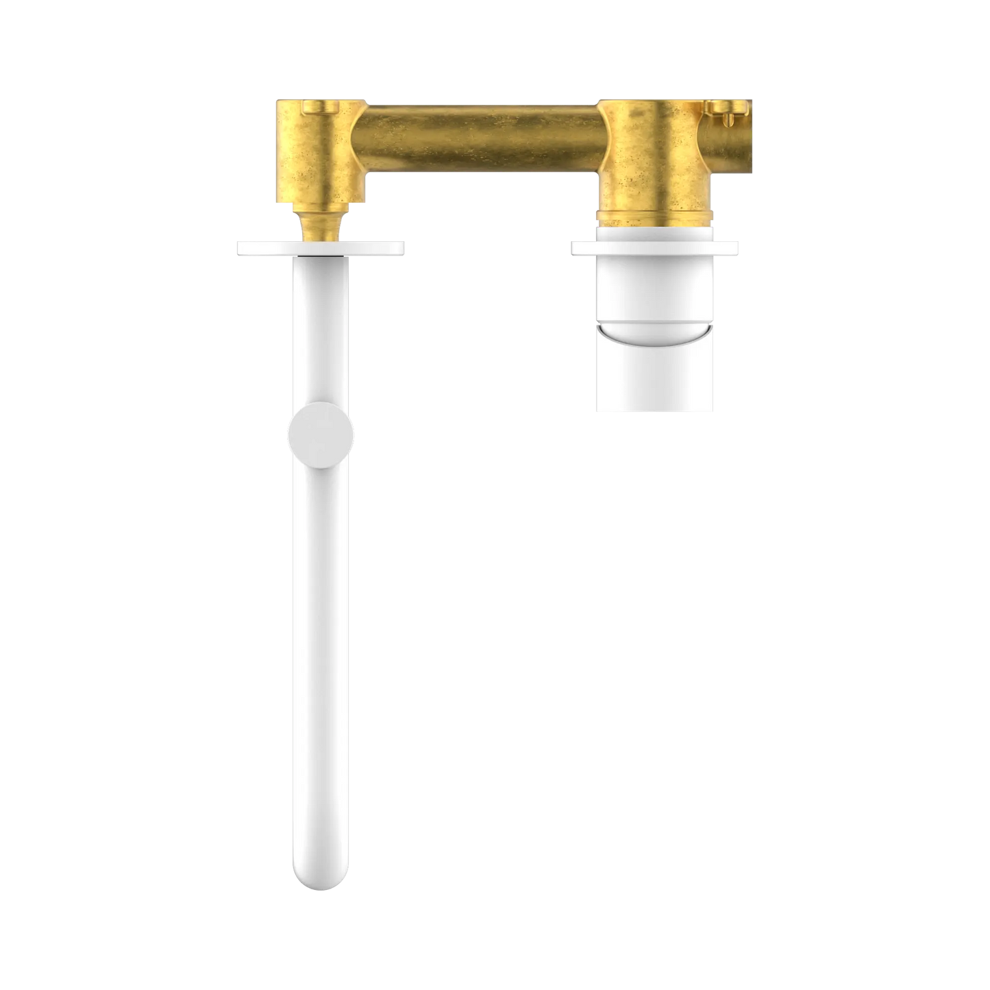 Mecca Wall Basin/Bath Mixer Swivel Spout 225mm Matte White
