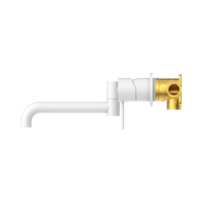 Mecca Wall Basin/Bath Mixer Swivel Spout 225mm Matte White
