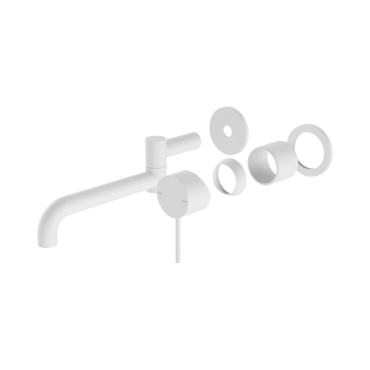 Mecca Wall Basin/Bath Mixer Swivel Spout 225mm Trim Kits Only Matte White