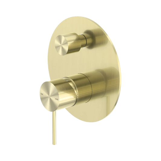 Mecca Shower Mixer With Diverter Brushed Gold