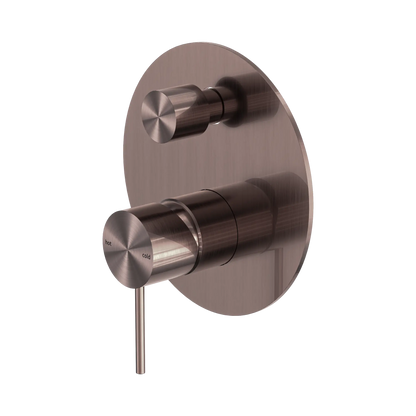 Mecca Shower Mixer With Diverter Brushed Bronze