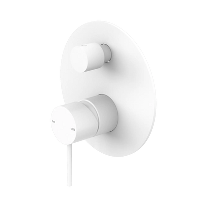 Mecca Shower Mixer With Diverter Matte White