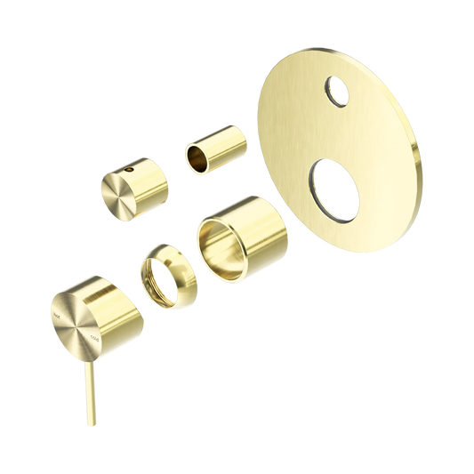 Mecca Shower Mixer With Diverter Trim Kits Only Brushed Gold