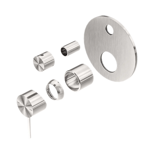 Mecca Shower Mixer With Diverter Trim Kits Only Brushed Nickel