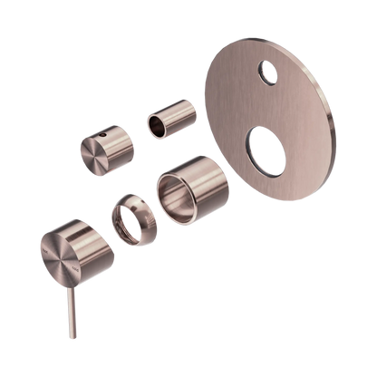 Mecca Shower Mixer With Diverter Trim Kits Only Brushed Bronze