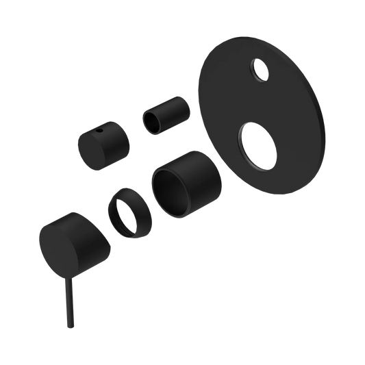 Mecca Shower Mixer With Diverter Trim Kits Only Matte Black