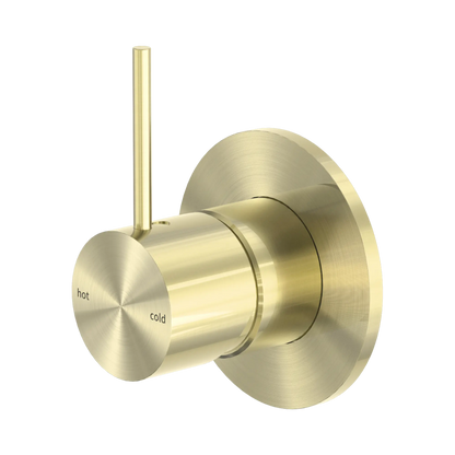 Mecca Shower Mixer Handle Up 80mm Plate Brushed Gold