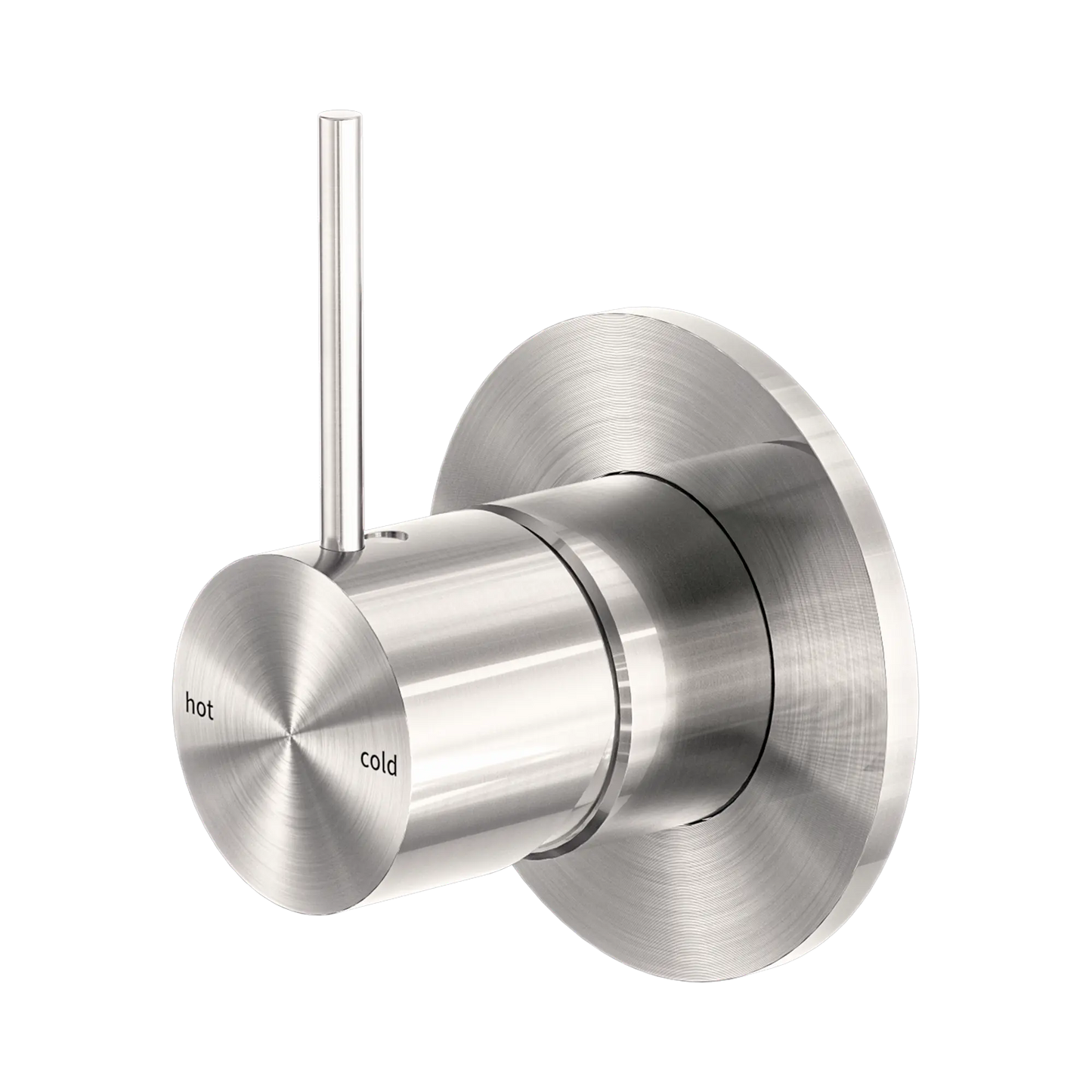 Mecca Shower Mixer Handle Up 80mm Plate Brushed Nickel