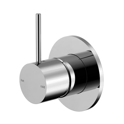 Mecca Shower Mixer Handle Up 80mm Plate Chrome