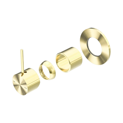 Mecca Shower Mixer Handle Up 80mm Plate Trim Kits Only Brushed Gold