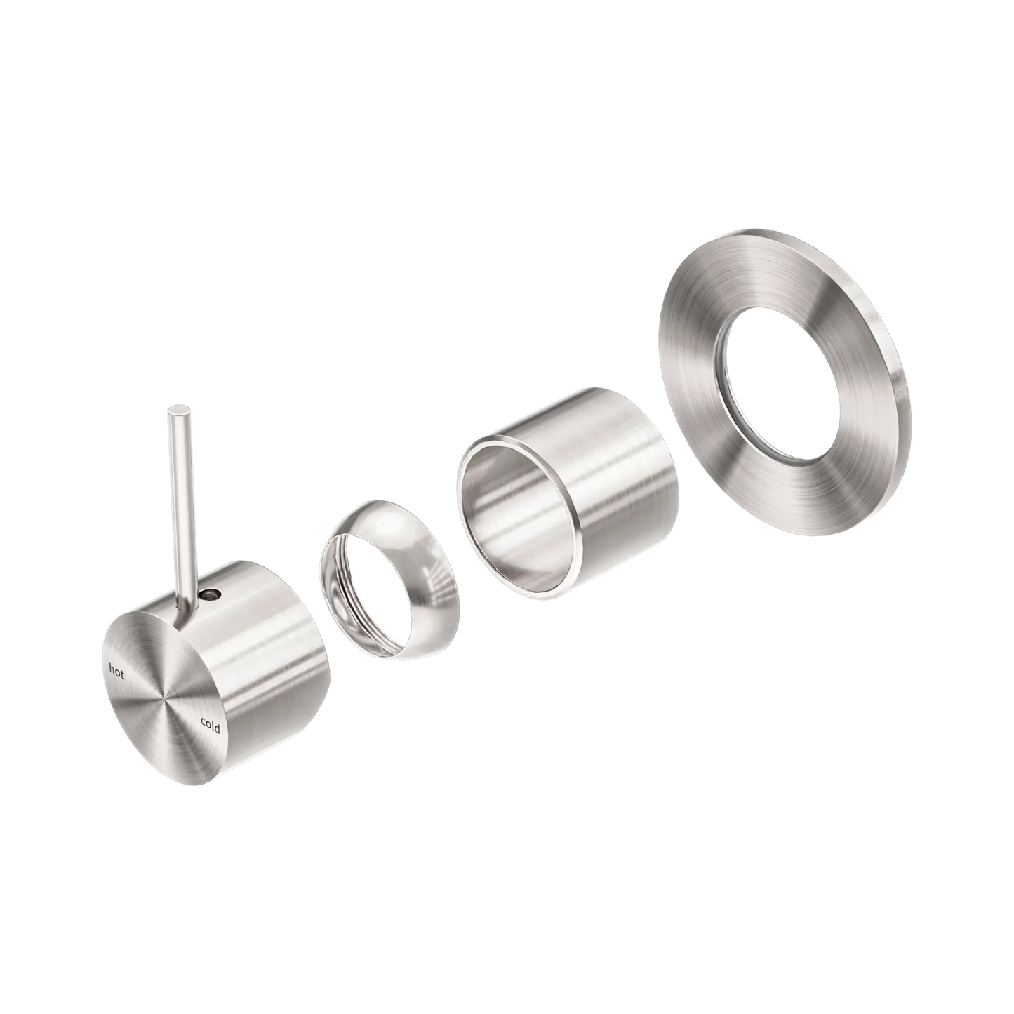 Mecca Shower Mixer Handle Up 80mm Plate Trim Kits Only Brushed Nickel