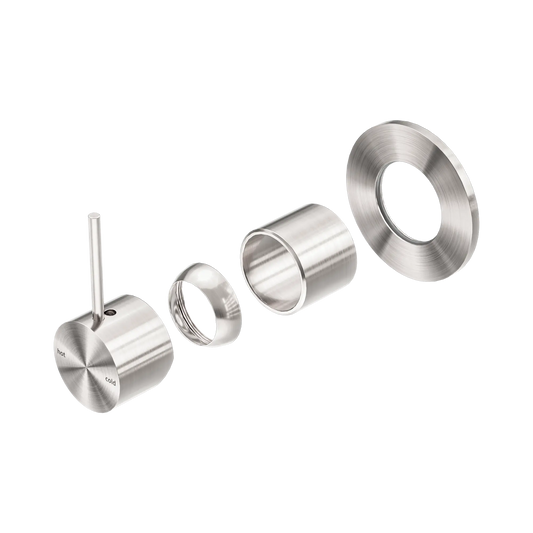 Mecca Shower Mixer Handle Up 80mm Plate Trim Kits Only Brushed Nickel