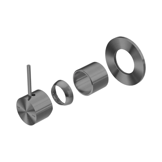 Mecca Shower Mixer Handle Up 80mm Plate Trim Kits Only Gun Metal