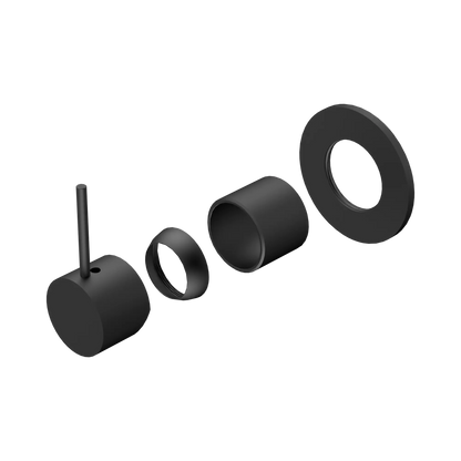 Mecca Shower Mixer Handle Up 80mm Plate Trim Kits Only Matte Black