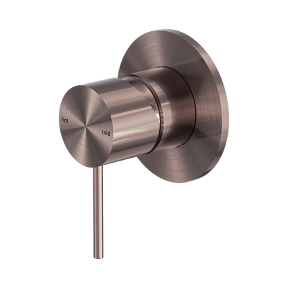 Mecca Shower Mixer 80mm Plate Brushed Bronze